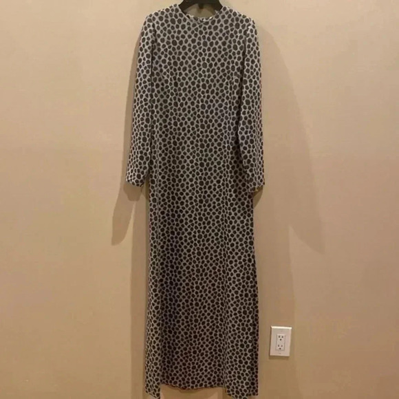 - Richard Kaplan Wool long animal print dress - Picture 9 of 12
